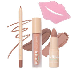 Beauty Bundle Beauty Creations X Murillo Twins Vol. 2 Love Me Nude Lip Kit & Collagen Infused Lip Mask, Long Lasting Matte Lip Liner, Lipstick & Lip Gloss